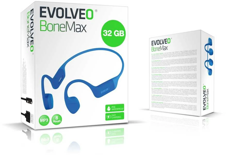 Evolveo BoneMax ausinės Mėlyna pakuotė