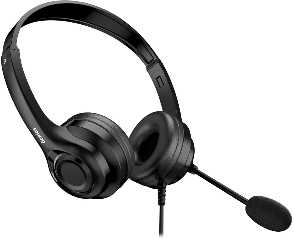 Genius HS-235U AI ausinės su mikrofonu, przewodowa, juoda