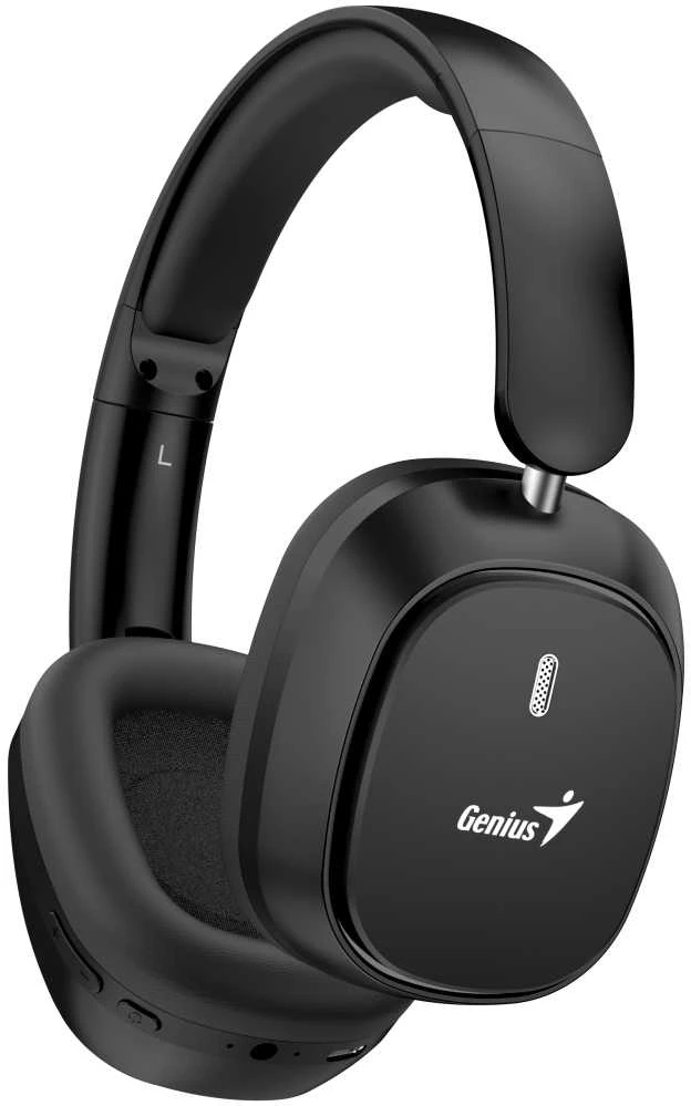 Genius HS-820BT ausinės, juodos, kampas iš šono
