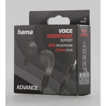 Hama Ausinės į ausis įkišamos "ADVANCE, Juoda, ZAMIENNIK DO 184037