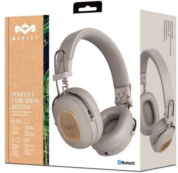 Ausinės House of Marley Positive Vibration Riddim BT Kreminis
