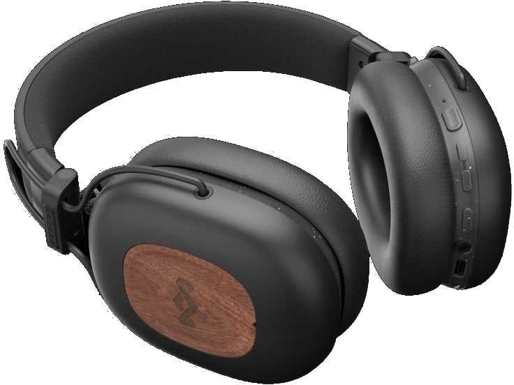 Ausinės House of Marley Positive Vibration Rebel ANC Signature Juoda