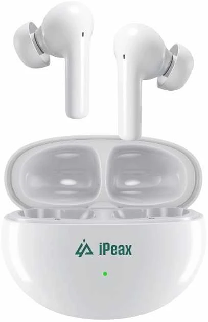 iPeax iTone baltos belaidės ausinės su dėklu