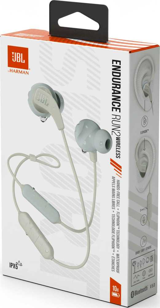 Belaidės ausinės JBL Endurance Run 2, Baltos