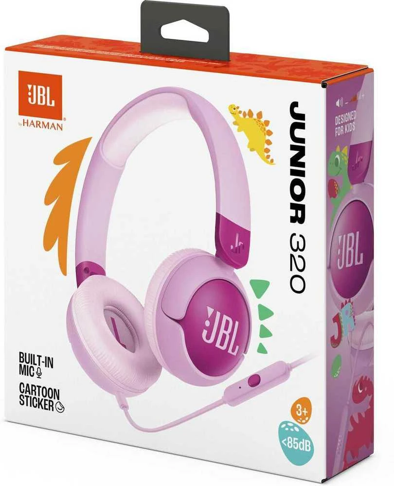 JBL Junior 320 ausinės su laidu vaikams, Violetonės spalvos