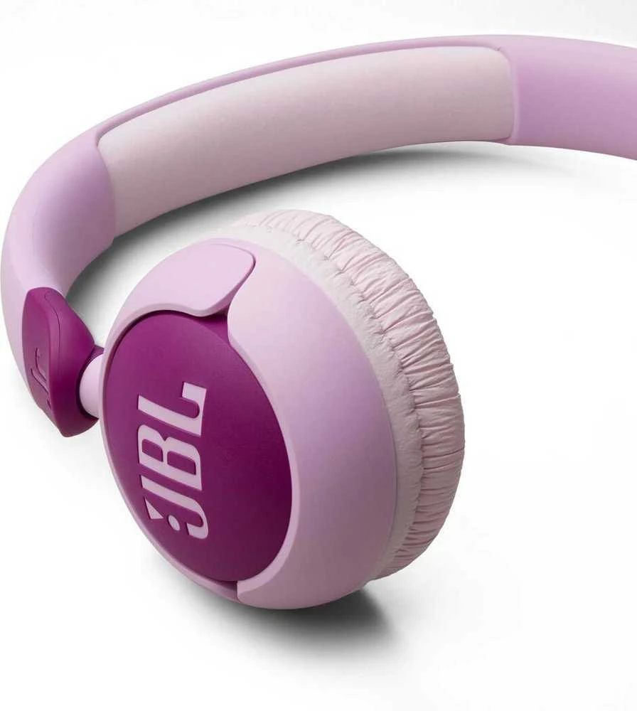 JBL Junior 320 ausinės: violetinis kaušelis iš arti