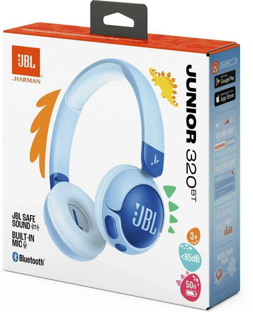 Belaidės ausinės vaikams JBL Junior 320BT, Mėlynos spalvos