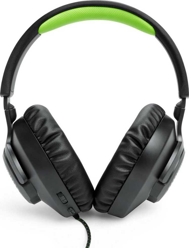 JBL Quantum 100X žaidimų ausinės, Juodos/Žalios spalvos