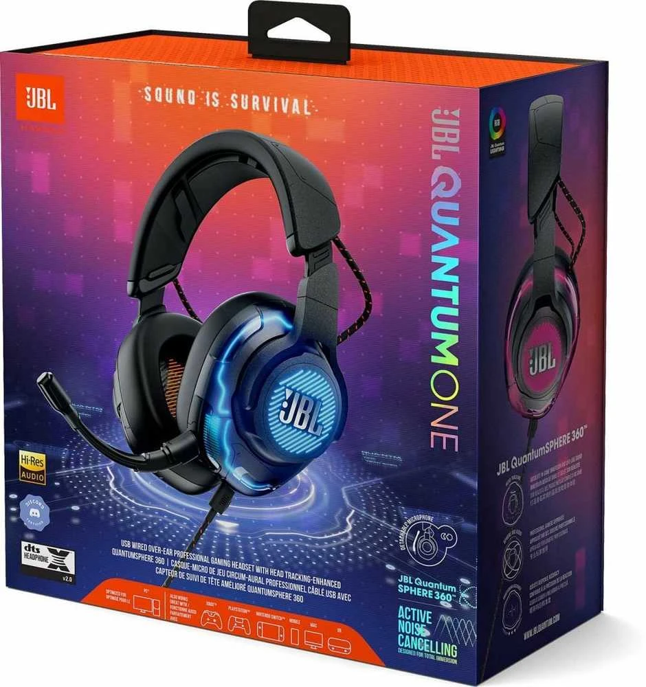 Profesionalios Žaidimų ausinės JBL Quantum One, Juodos