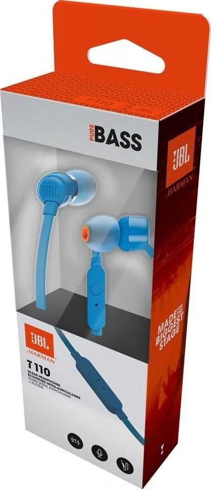 JBL T110 mėlynos ausinės