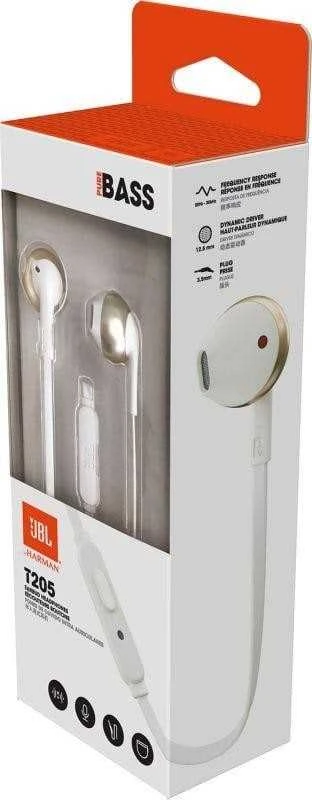 JBL T205 laidinės ausinės, Šampaninės spalvos