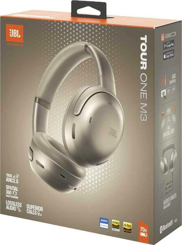 Belaidės ausinės JBL Tour One M3, latte spalvos