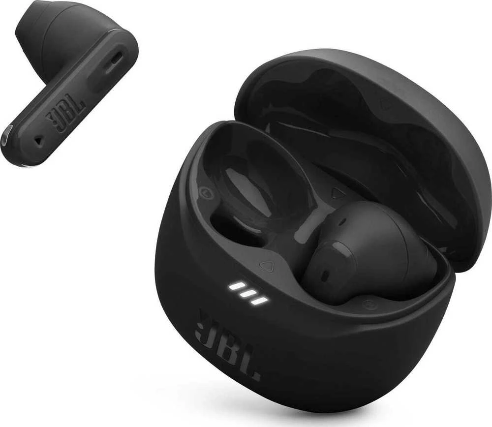JBL Tune Flex 2 ausinės su atidarytu dėklu
