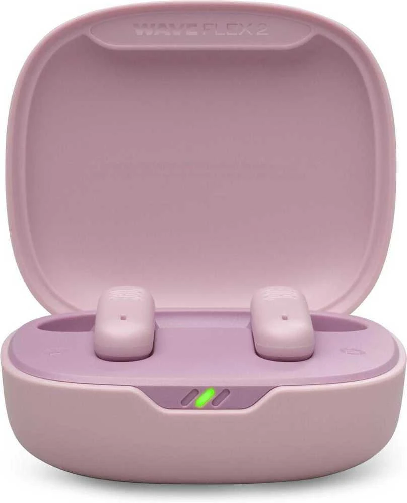 Ausinės JBL Wave Flex 2 Stereo TWS bezvadu į ausis įkišamos austiņas ar mikrofona un uzlādes korpusu rozā