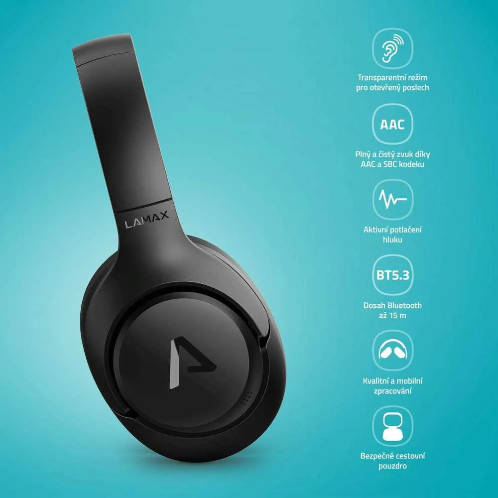 LAMAX NoiseComfort2 ANC belaidės ausinės