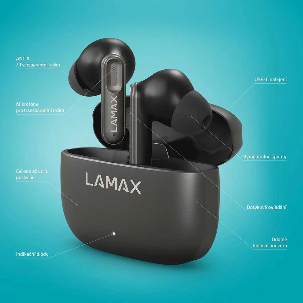 Ausinės LAMAX SteelClips1 ANC
