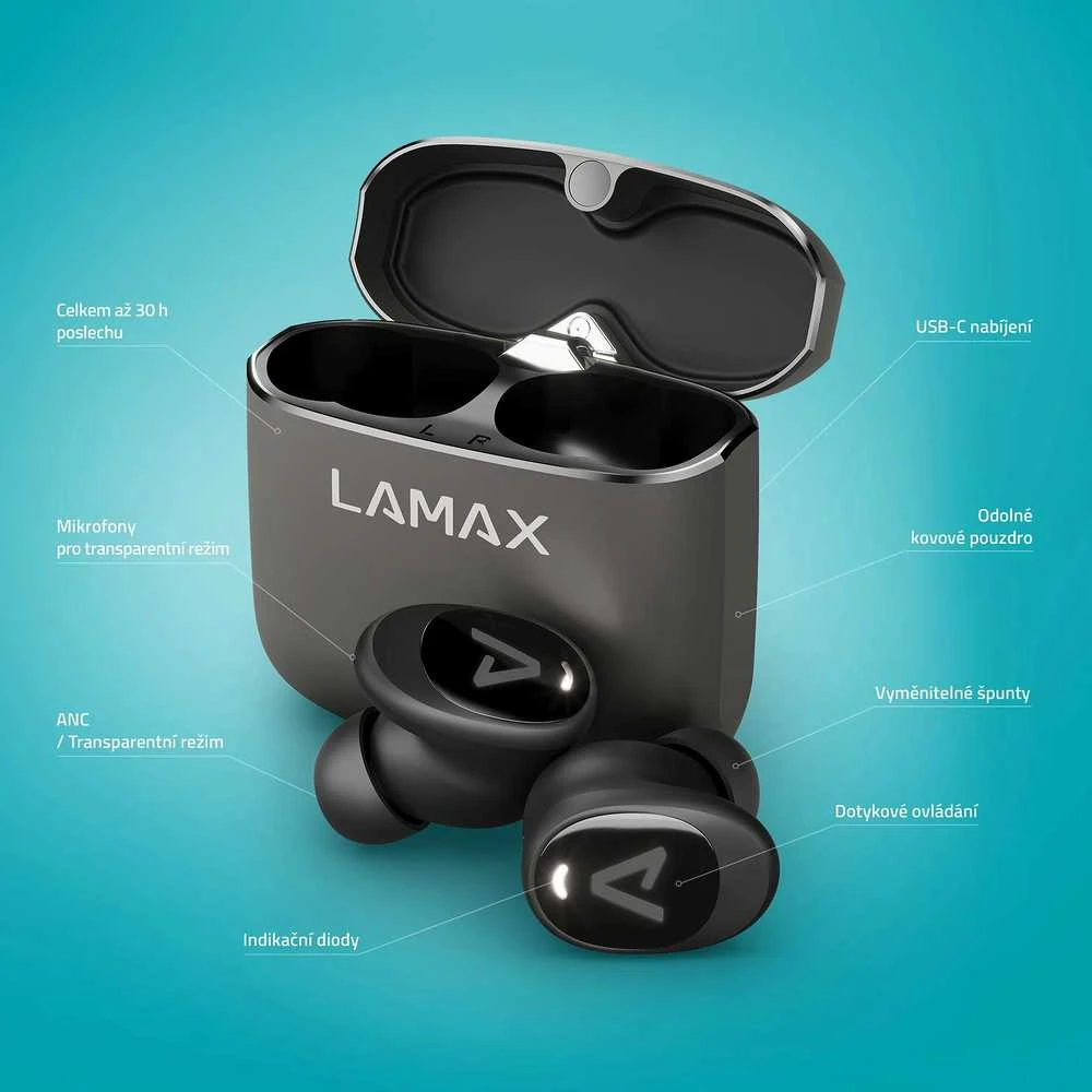 Ausinės LAMAX SteelDots3 ANC