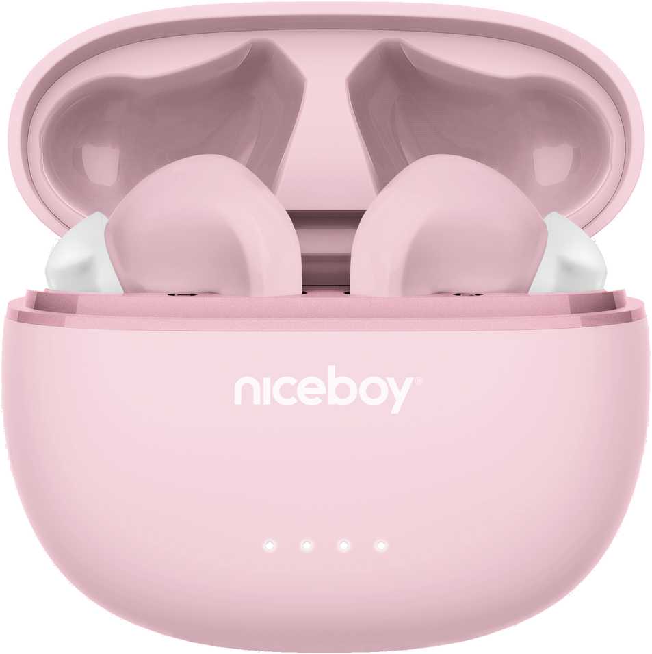 Ausinės Niceboy HIVE Pins ANC 3 rožinės spalvos