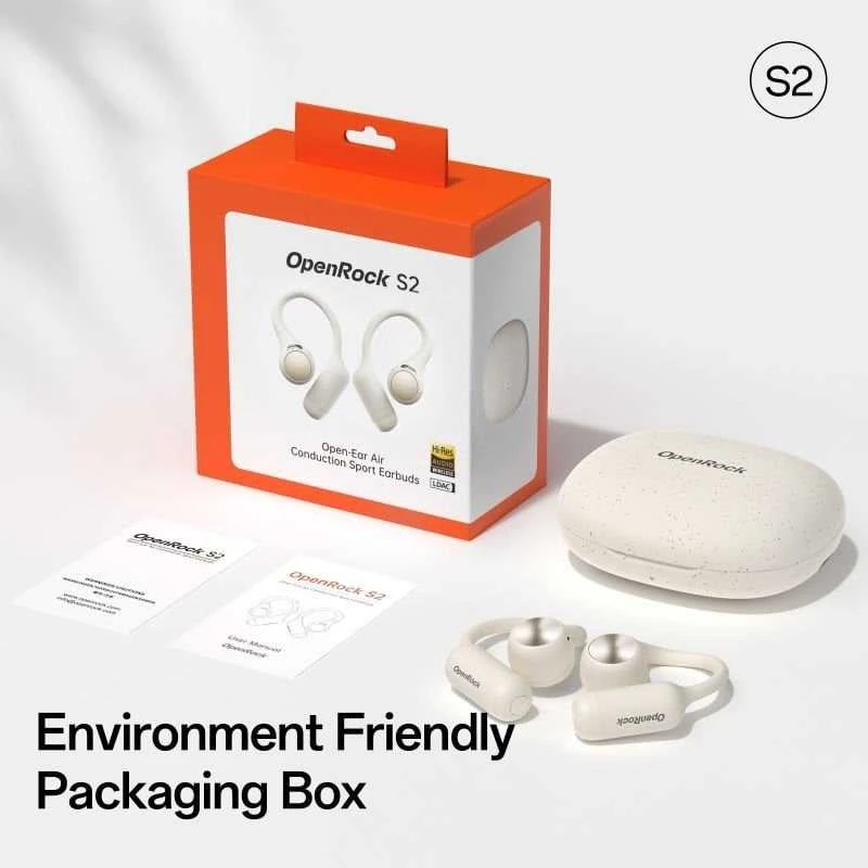 Ausinės Oneodio OpenRock S2 – Belaidės Sport Open Earbuds, Bluetooth, Baltas