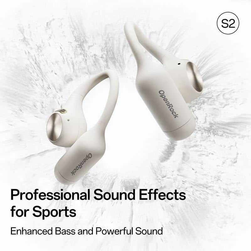 Ausinės Oneodio OpenRock S2 – Belaidės Sport Open Earbuds, Bluetooth, Baltas