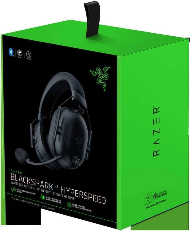 Razer Ausinės BlackShark V2 HyperSpeed, Juodos