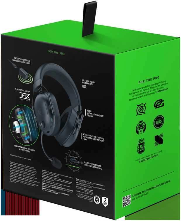 Razer Ausinės BlackShark V2 HyperSpeed, Juodos