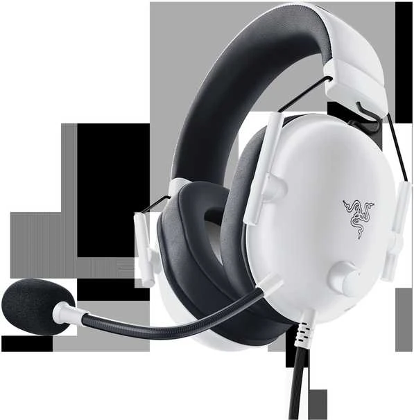 Razer BlackShark V2 X baltos su mikrofonu