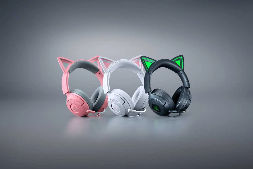 Razer Ausinės Žaidimams | Kraken Kitty V3 X | su laidu | Over-Ear | Mikrofonas | Quartz