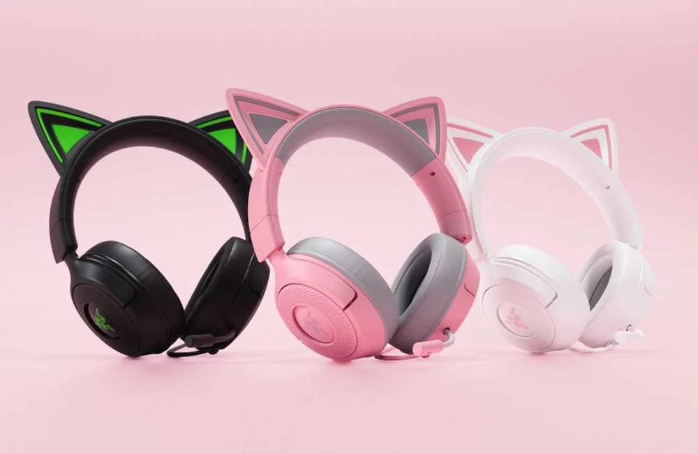 Razer Ausinės Žaidimams | Kraken Kitty V3 X | su laidu | Over-Ear | Mikrofonas | Quartz