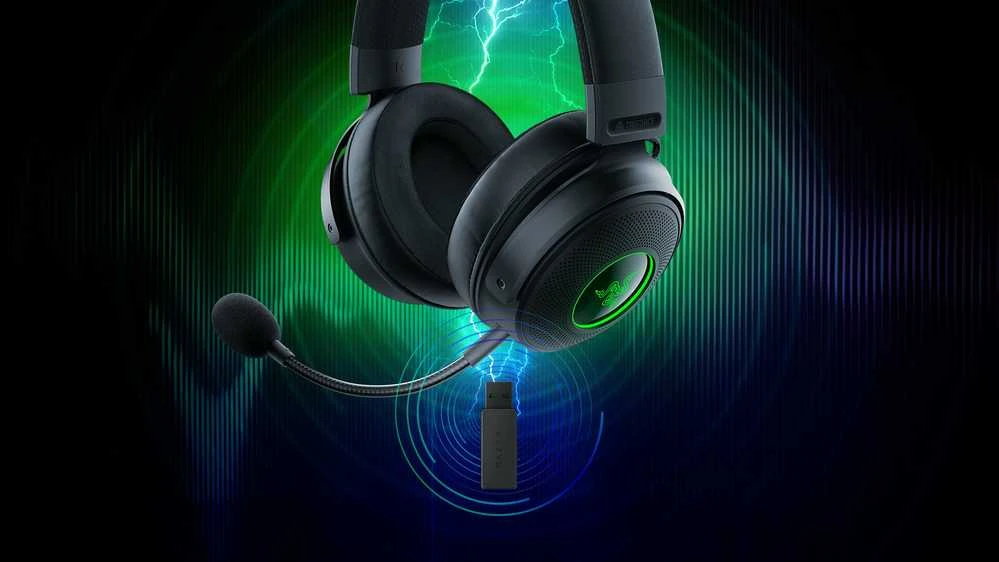 Belaidės Žaidimų ausinės Razer Kraken V3 Pro, Juodos