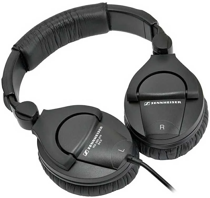 SENNHEISER HD 280 PRO, DYNAMIC HI-FI STEREO Ausinės, 64 ?, CLOSED, ADJUSTABLE HEADBAND, COILED KABELIS 3M, JACK 3.5MM, Juodas