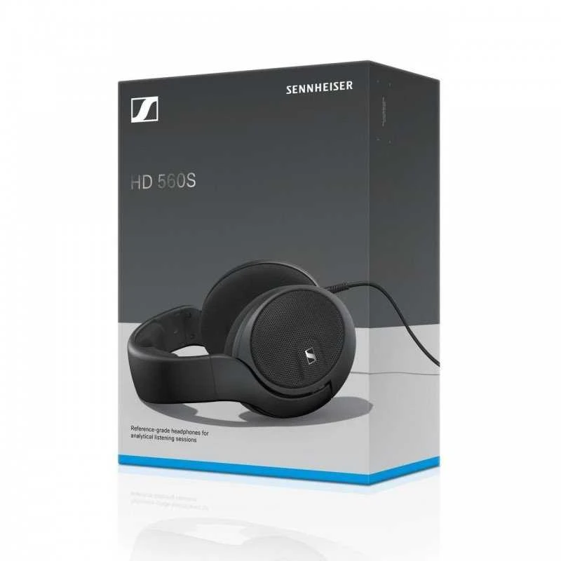 Sennheiser HD 560S atviro tipo referencinės ausinės su laidu, Juodos