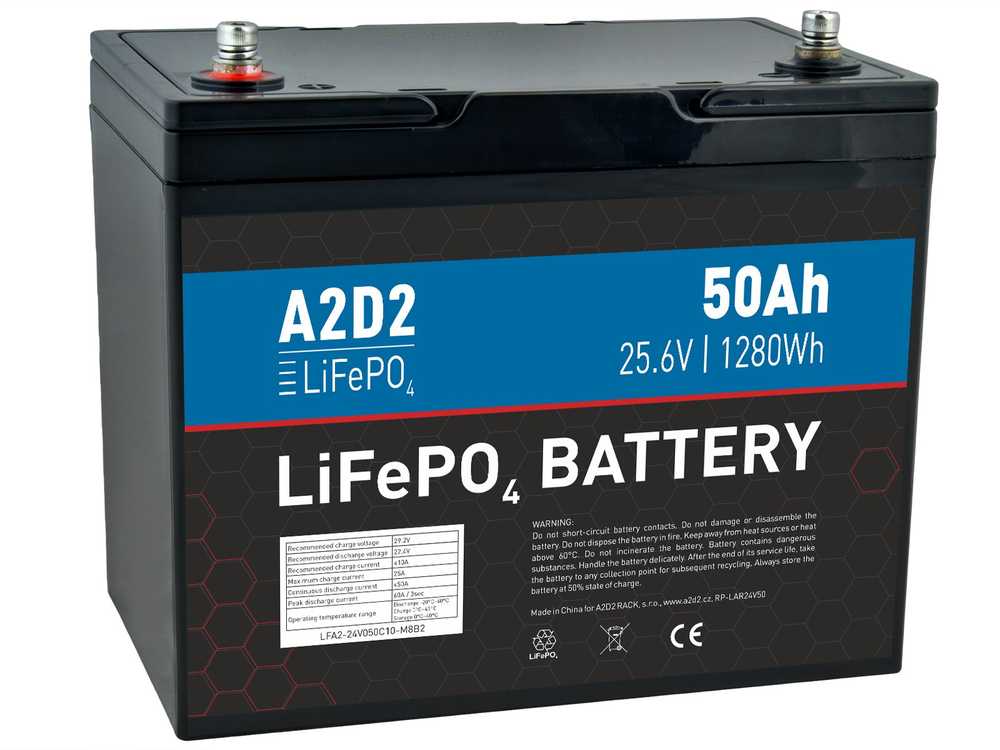 AVACOM A2D2 akumuliatorius LIFEPO4 25.6V 50AH M8
