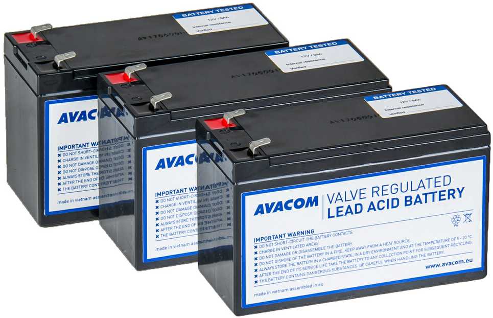AVACOM AVA-RBP03-12090-KIT - baterija, skirta UPS CyberPower, Dell, EATON, Effekta, FSP Fortron, HP, Legrand