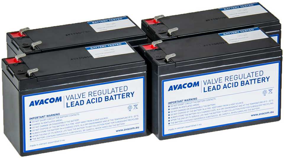 AVACOM AVA-RBP04-12090-KIT - akumuliatorius skirtas CyberPower, EATON, Effekta, FSP Fortron, HP, Legrand UPS