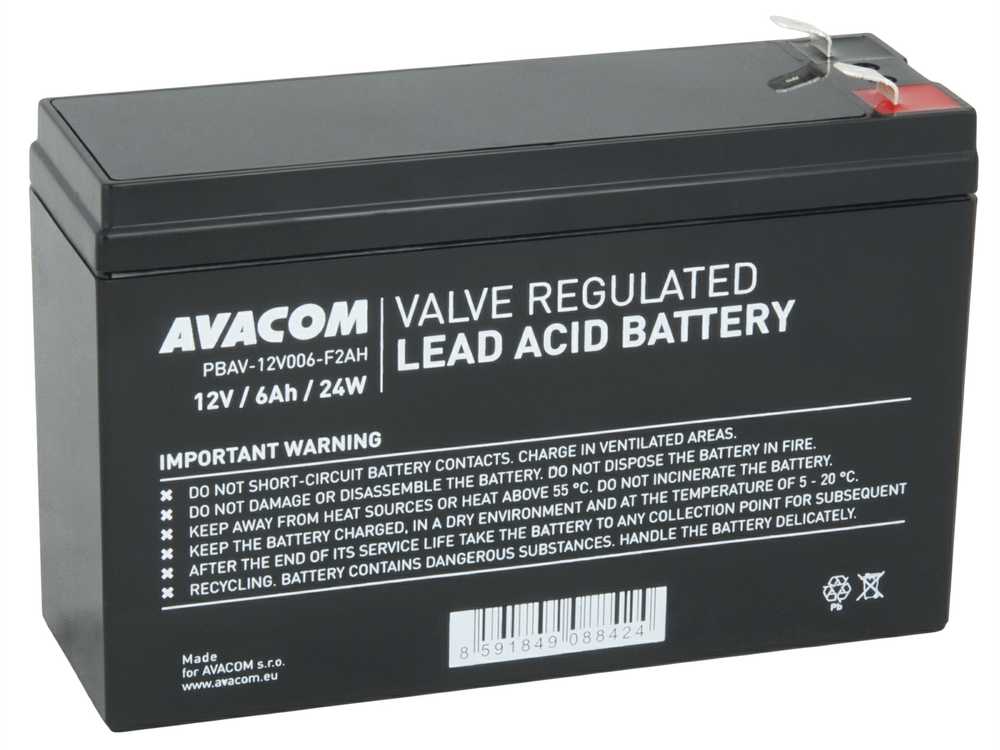 AVACOM baterija 12V 6Ah F2 HighRate (PBAV-12V006-F2AH)