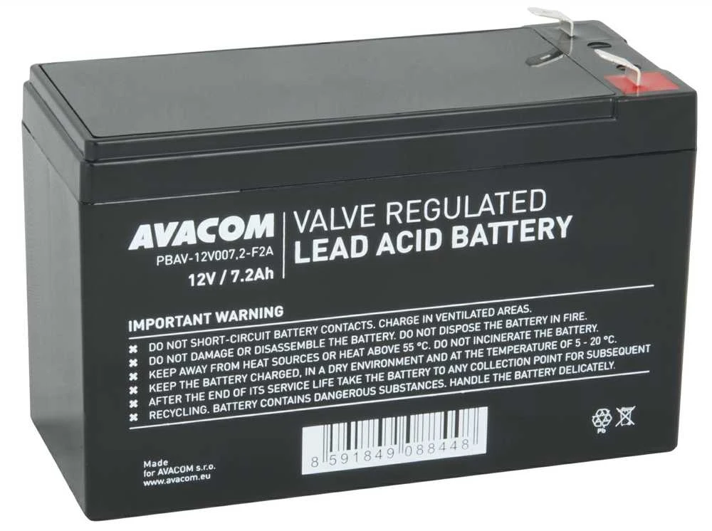 AVACOM BATERIE 12V 7,2AH F2 (PBAV-12V007,2-F2A)