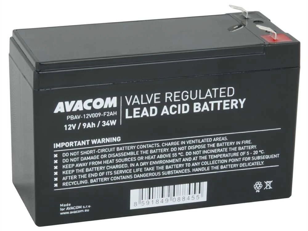 AVACOM BATERIE 12V 9AH F2 HIGHRATE (PBAV-12V009-F2AH)