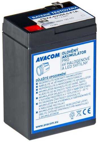 Avacom švino-rūgštinis akumuliatorius halogeniniams žibintuvėliams, F1 jungtis 6V, 4.5Ah, PBXX-6V004,5-F1A
