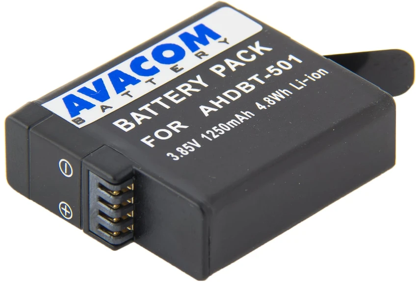 AVACOM GOPRO AHDBT-501, AABAT-001 LI-ION 3.7V 1250MAH 4.8WH, HERO 5, HERO 6 Juodas, HERO 7 Juodas, HERO 8