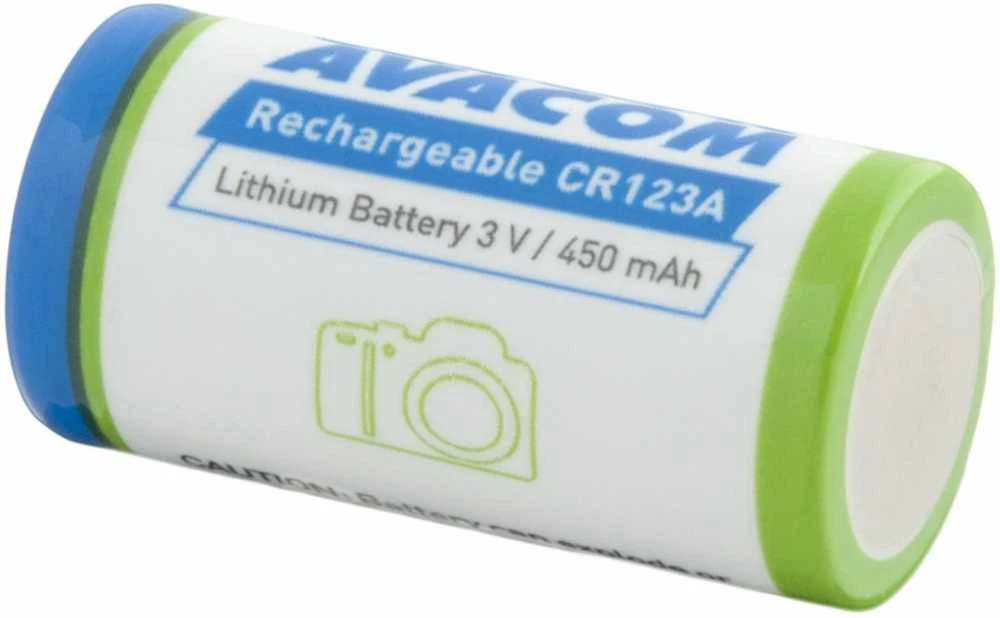 Avacom RCR123A įkraunama baterija su fotoaparato žyma