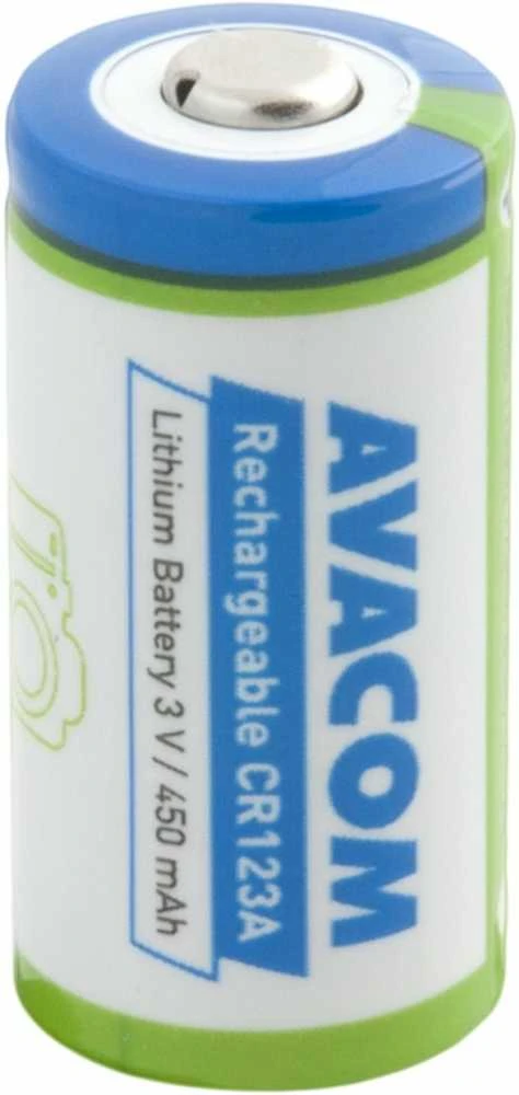 AVACOM ĮKRAUJAMAS NUOTRAUKOS Akumuliatorius AVACOM CR123A, RCR123A 3V 450MAH 1,4WH