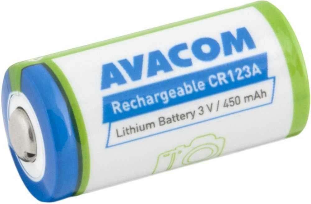Avacom RCR123A įkraunamas akumuliatorius su foto piktograma