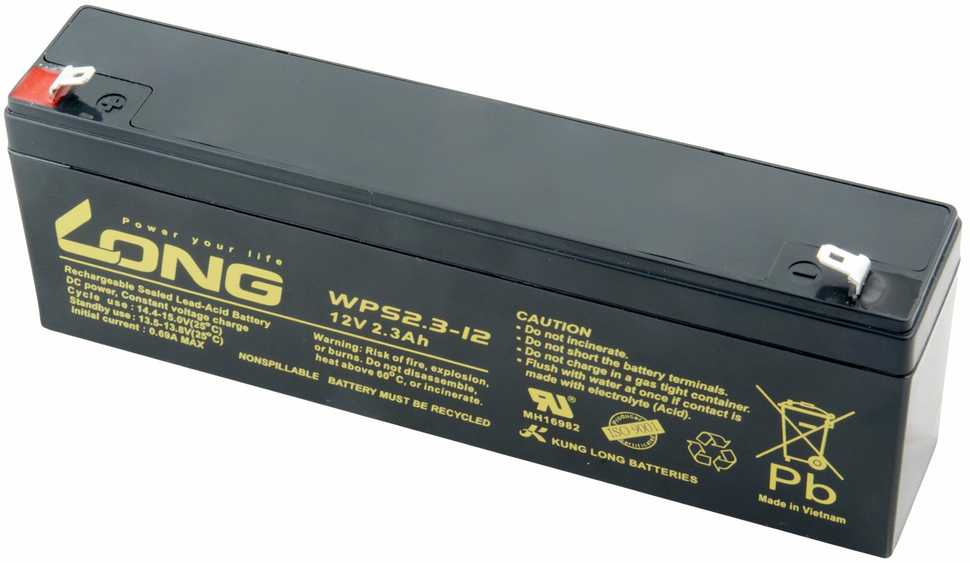 „Avacom“ ilgas 12 V 2,3 Ah F1 akumuliatoriaus laidas (WPS2.3-12) (PBLO-12V002.3-F1A-1)
