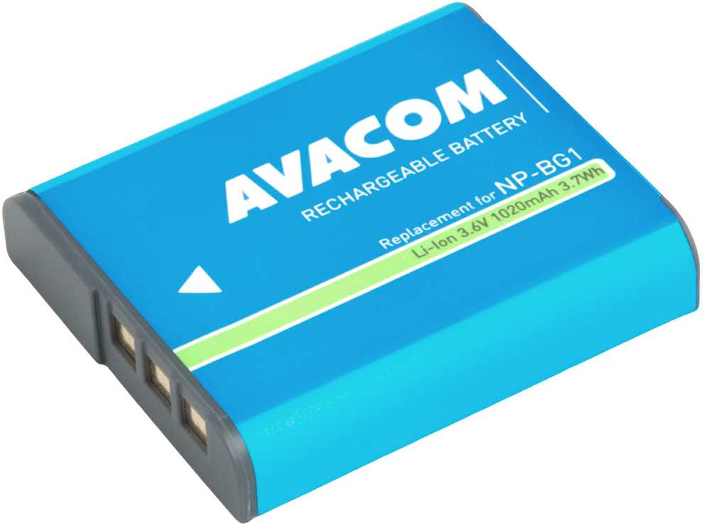„Avacom“ SONY NP-BG1N baterija, ličio jonų, 3,6 V, 1020 mAh, 3,7 Wh, DISO-BG1-B1020