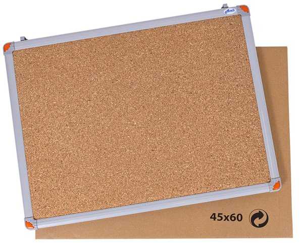 Aveli BASIC Cork wall unit 60x45 cm, aliuminio frame