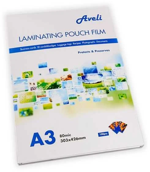 Aveli Laminavimo plėvelė-kišenės A3/160mic (2x80), blizgi