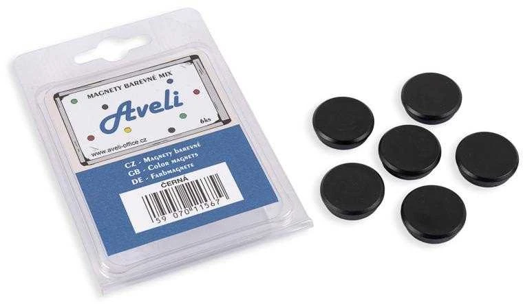 Aveli magnet set, 6pcs, juodas