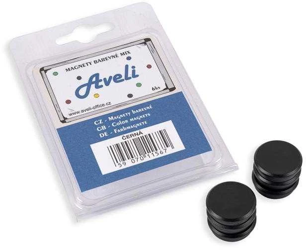 Aveli magnet set, 6pcs, juodas