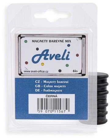 Aveli magnet set, 6pcs, juodas